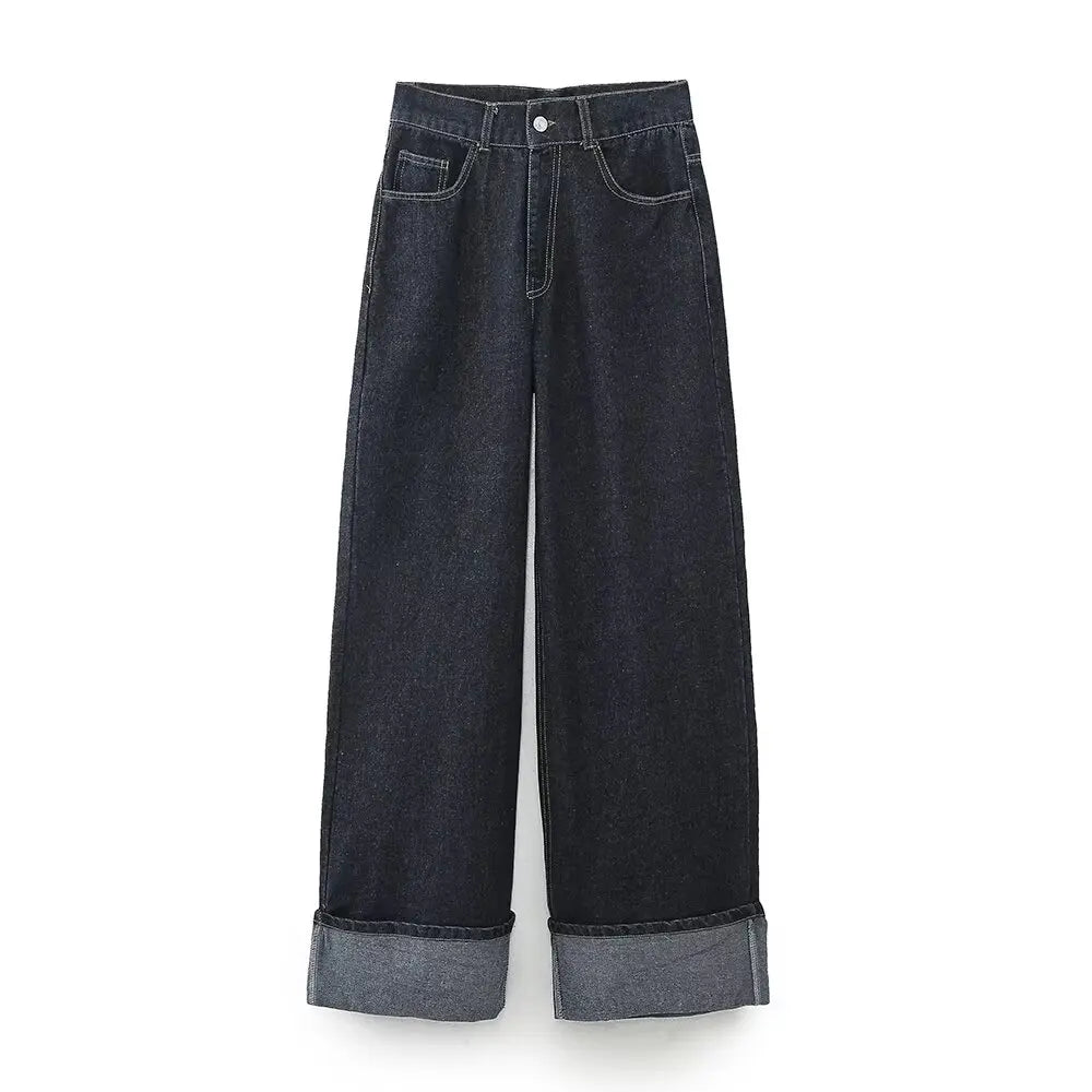 2 pieces women's 2-piece set in blue denim: jacket with pockets and zipped pants chic