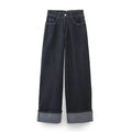 2 pieces women's 2-piece set in blue denim: jacket with pockets and zipped pants chic